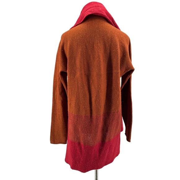 Eileen Fisher Women's Red Orane 100% Merino Wool Cardigan Sweater Size Small - Picture 3 of 5